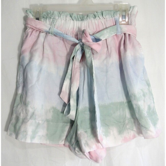 Cloth & Stone Multicolored Tie Dye Pastel Elastic Tie Waist Shorts Size XS EUC - Picture 1 of 3